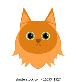 Isolated cute cat avatar