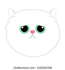 Isolated cute cat avatar