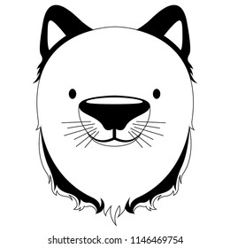 Isolated cute cat avatar