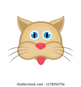 Isolated cute cat avatar