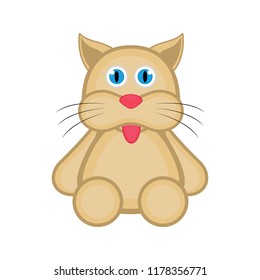 Isolated cute cat icon