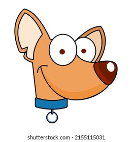 Isolated cute chihuahua dog breed cartoon Vector illustration