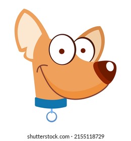Isolated cute chihuahua dog breed cartoon Vector illustration