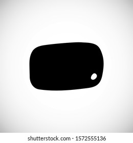 Isolated cute chop board. Simple cutting icon vector. Kitchen object hand drawn for logo, cafe, restaurant. Vector Illustration 