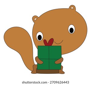Vector de conejo de Navidades lindas aisladas