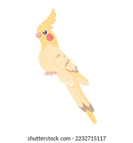 Isolated cute cockatoo bird icon Vector