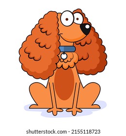 Isolated cute cocker spaniel dog breed cartoon Vector illustration