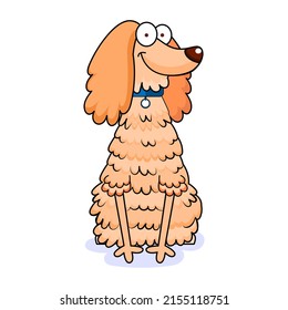 Isolated cute cocker spaniel dog breed cartoon Vector illustration
