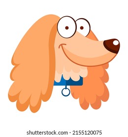 Isolated cute cocker spaniel dog breed cartoon Vector illustration