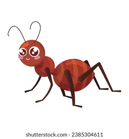 Isolated cute colored ant insect character Vector