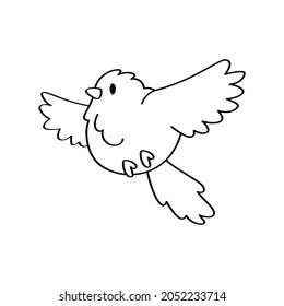 Isolated cute and colored bird Vector illustration