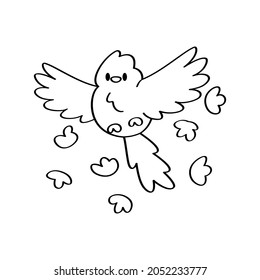 Isolated cute and colored bird Vector illustration