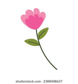 Isolated cute colored flower icon Vector