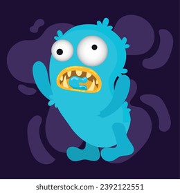 Isolated cute colored monster character Vector illustration