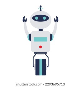 Isolated cute colored robot character Vector