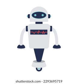 Isolated cute colored robot character Vector
