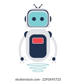 Isolated cute colored robot character Vector