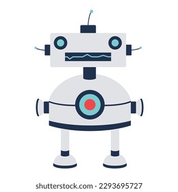 Isolated cute colored robot character Vector