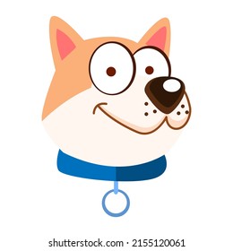 Isolated cute corgi dog breed cartoon Vector illustration