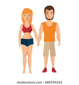 isolated cute couple