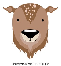 Isolated cute deer avatar