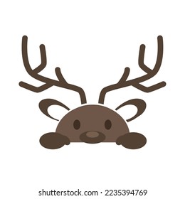 Vector de avatar de personaje de ciervo lindo aislado