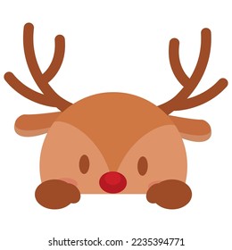 Isolated cute deer character avatar Vector