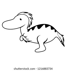 Isolated cute dinosaur cartoon character. Vector illustration design