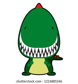 Isolated cute dinosaur cartoon character. Vector illustration design