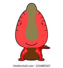 Isolated cute dinosaur cartoon character. Vector illustration design