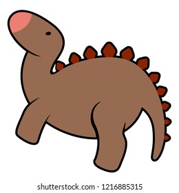 Isolated cute dinosaur cartoon character. Vector illustration design