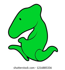 Isolated cute dinosaur cartoon character. Vector illustration design