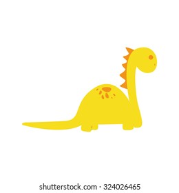 Isolated cute dinosaur on a white background