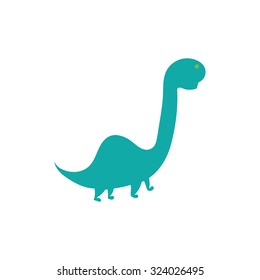 Isolated cute dinosaur on a white background