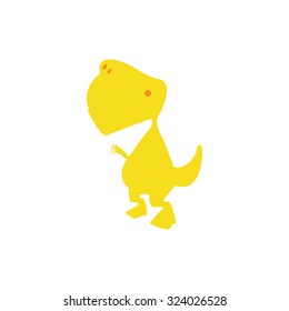 Isolated cute dinosaur on a white background