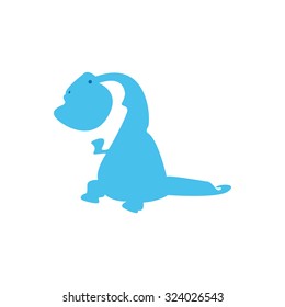 Isolated cute dinosaur on a white background