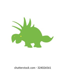 Isolated cute dinosaur on a white background