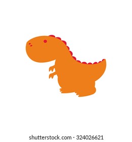 Isolated cute dinosaur on a white background