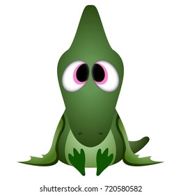 Isolated cute dinosaur on a white background, Vector illustration