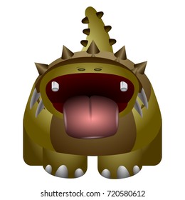 Isolated cute dinosaur on a white background, Vector illustration