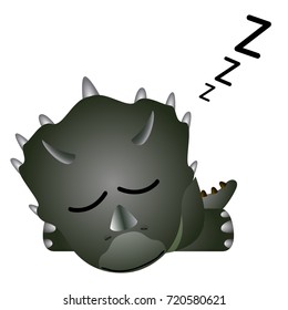 Isolated cute dinosaur on a white background, Vector illustration