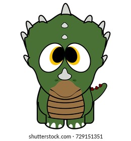 Isolated cute dinosaur on a white background, Vector illustration