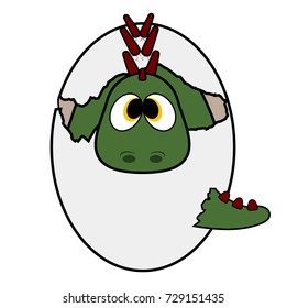 Isolated cute dinosaur on a white background, Vector illustration