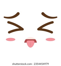 Isolated cute disgusted facial expression Vector