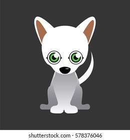 Isolated cute dog on a white background, Vector illustration