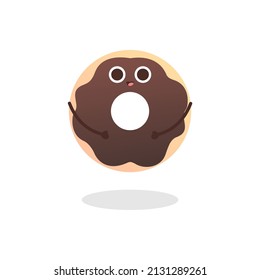 Isolated Cute Donuts Simple Vector Logo Design