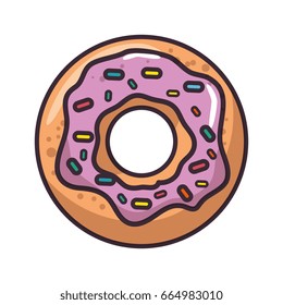 isolated cute doughnut