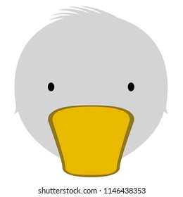 Isolated cute duck avatar