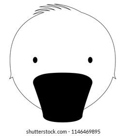 Isolated cute duck avatar
