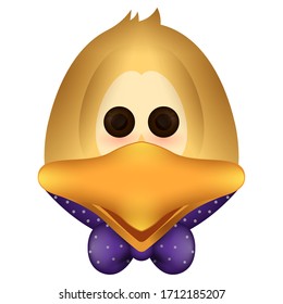 Isolated cute duckling cartoon. Farm aninals - Vector illustration